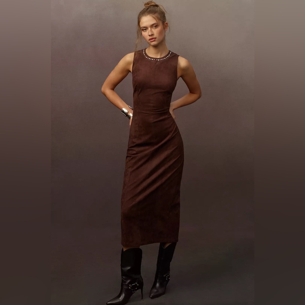 The Wolf Gang Mecca Stud Midi Dress - Picture 1 of 8